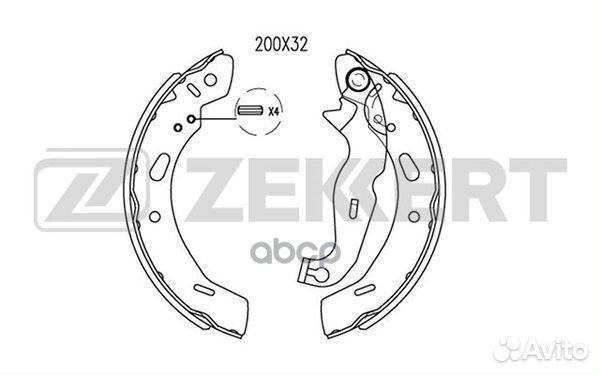 Колодки торм. бараб. задн. Ford Fiesta VI 08