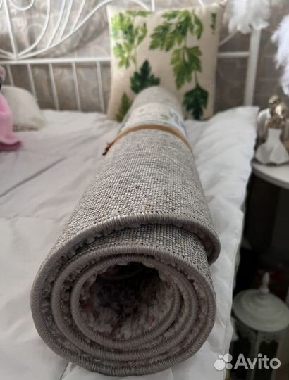 Ковер овал 80 150 ковёр короткий ворс джут корич