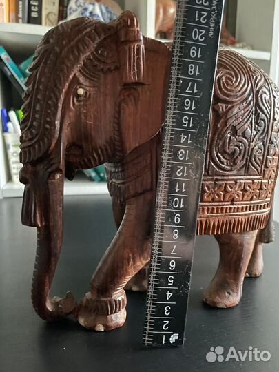 Статуэтка Слон 20 см дерево (Индия, 70-е годы)