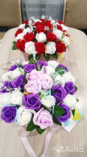 Букет из мыльных роз