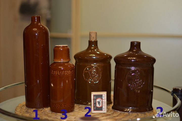 Бутылки керамические