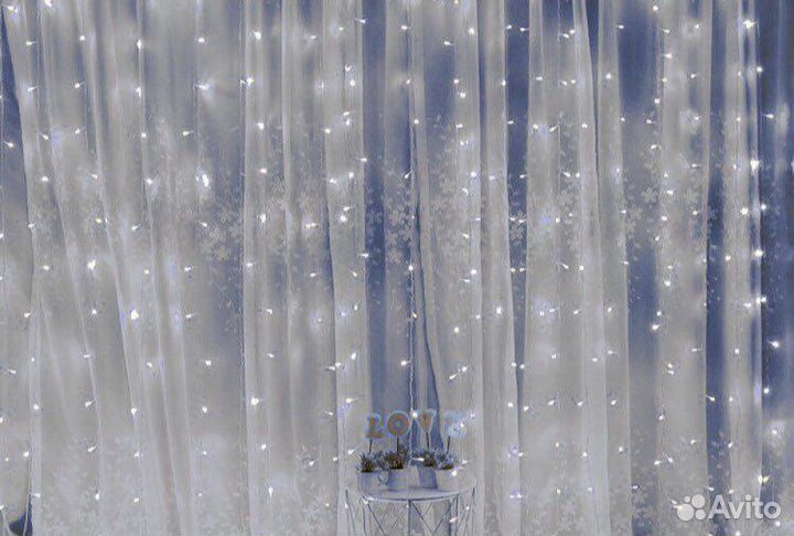 Гирлянда Водопад, занавес с бесплатной доставкой