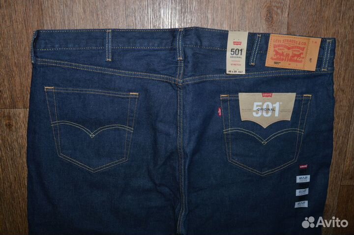 Джинсы Levis 501 W48 L29 (64 размер)