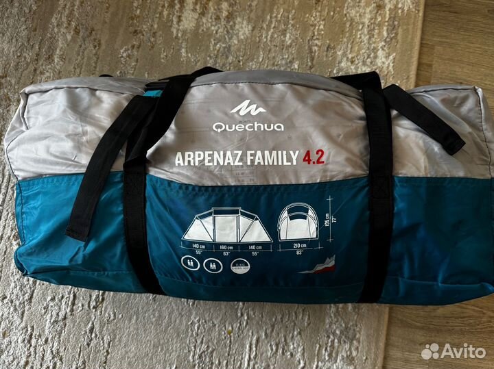Палатка семейная quechua arpenaz 4 2