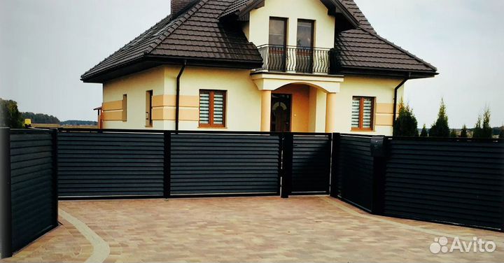 Забор из профлиста ,ворота, калитки под ключ