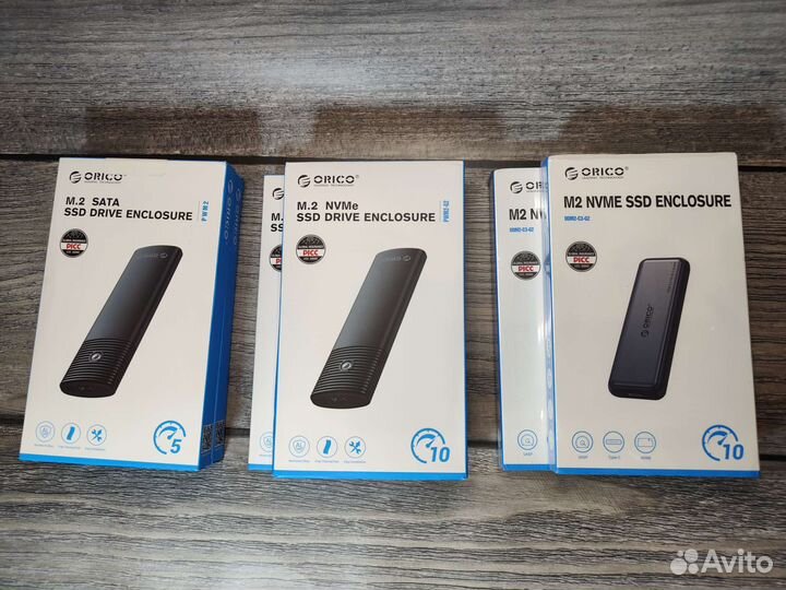 Orico внешний бокс для ssd m.2, nvme, SATA, 2.5