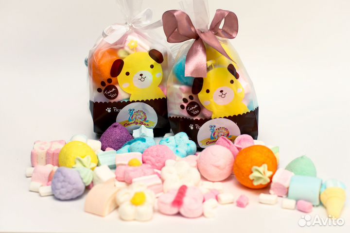 Подарочный пакет с маршмеллоу