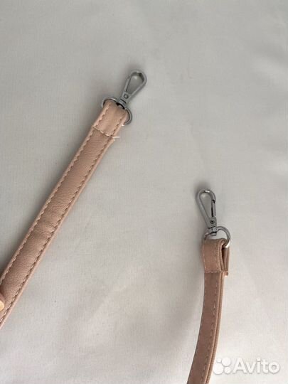 Ремешок для сумки с карабинами розовый ручка