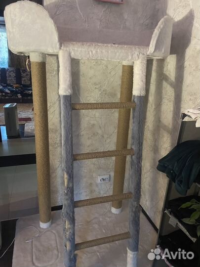 Кошачий домик с когтеточкой