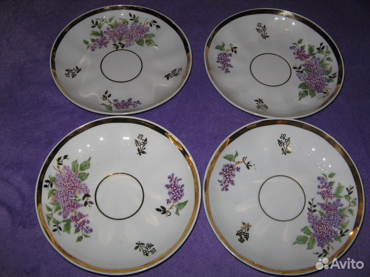 Блюдца сирень дулево 1966 год