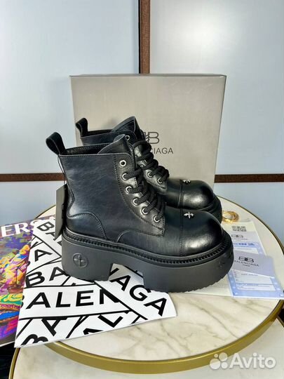 Ботинки Из Кожи Balenciaga Размеры 36-40