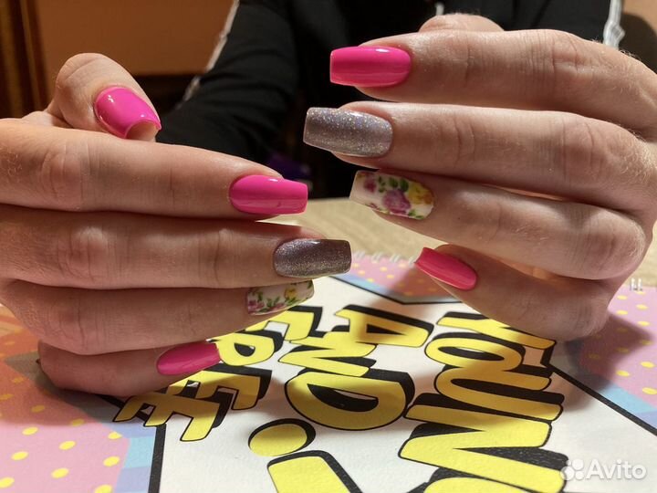 Наращивание ногтей/маникюр/педикюр