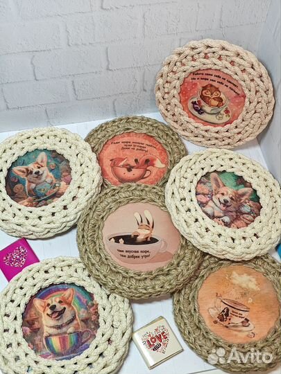 Подставка под горячее/бокал/открытка. Север