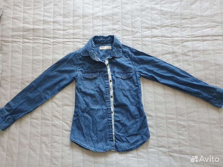Рубашка на девочку, р.128, б/у 2 раза