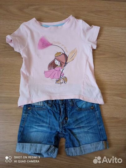 Летние вещи на девочку 104-110