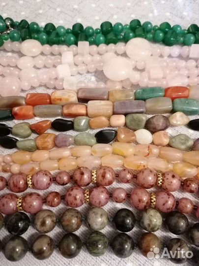 Натуральные камни, бисер