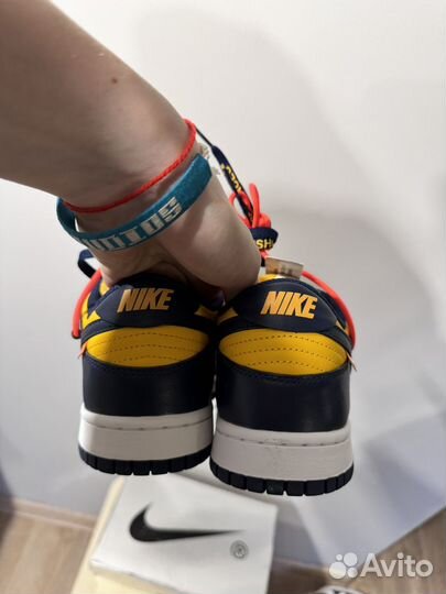 Off-White X Nike Dunk Low Michigan кеды оригинал