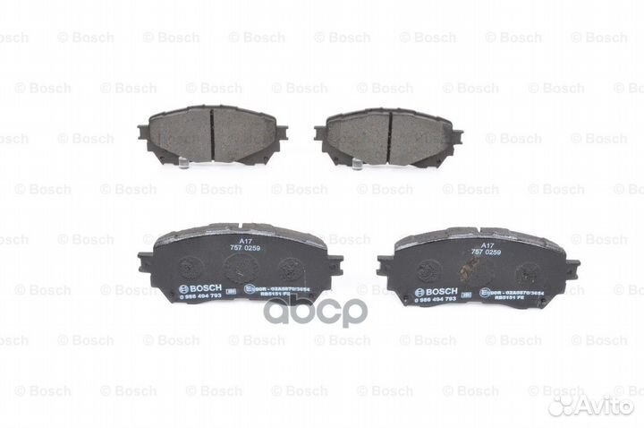 Комплект тормозных колодок, дисковый тормоз 0 986