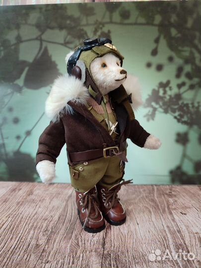 Мишка Тедди ручная работа летчик Всеволод