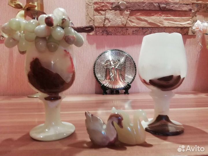 Чаши из натурального камня оникса