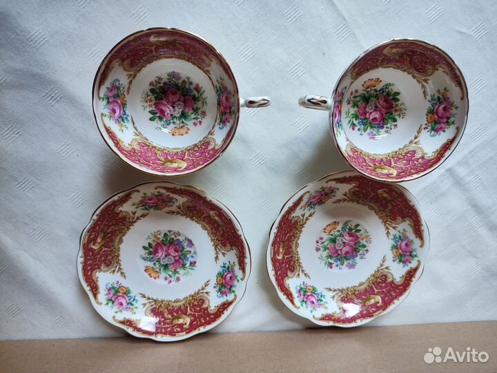 Чайные двойки Англия Minrose фарфор посуда сервиз