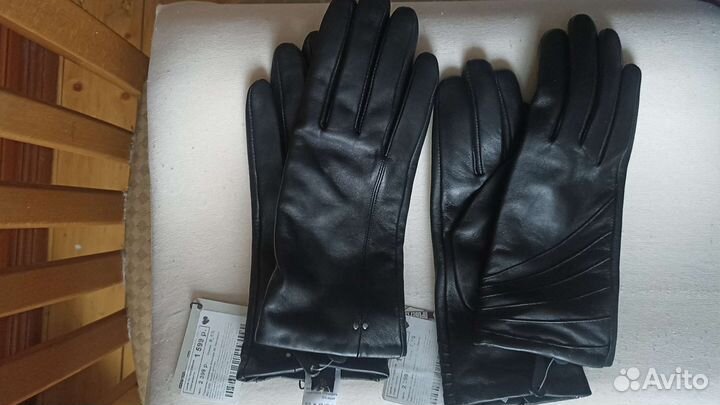 Перчатки кожаные утеплённые