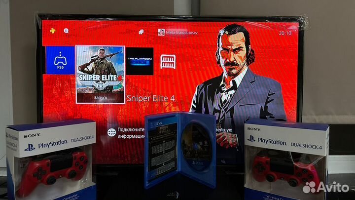 Игровая Приставка Sony PS4 Pro 1TB (2 Геймпада)