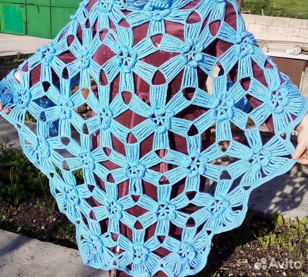 Шаль ручной работы
