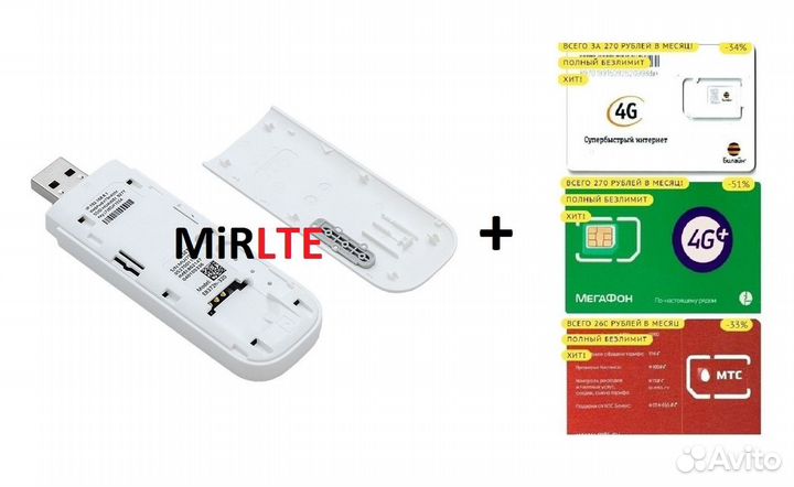 Модем 4G Huawei e8372h-320 с WiFi + Сим Безлимит