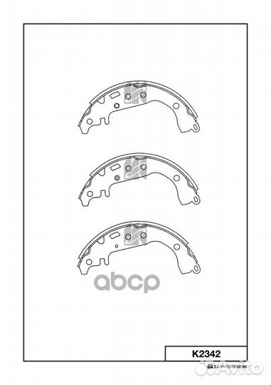 Тормозные колодки барабанные toyota yaris/platz