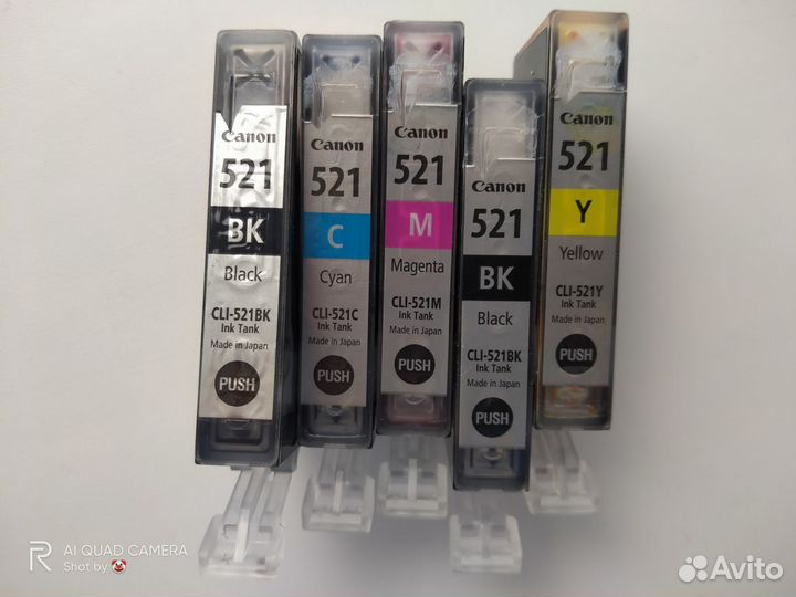 Картриджи Canon 521, заправленые