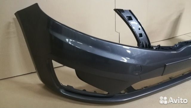 Киа Рио бампер передний в цвет кузова серый SAE