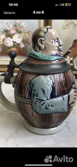 Пивная немецкая коллекционная кружка Монах