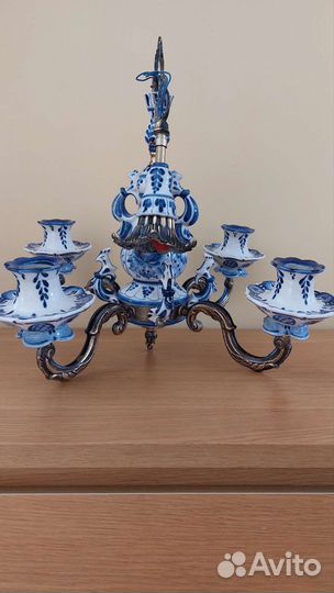 Люстра потолочная гжель
