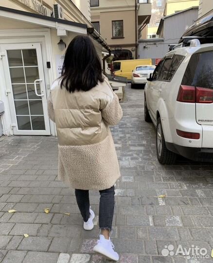 Пуховик/ пальто/ дубленка/шуба из эко меха/ тедди