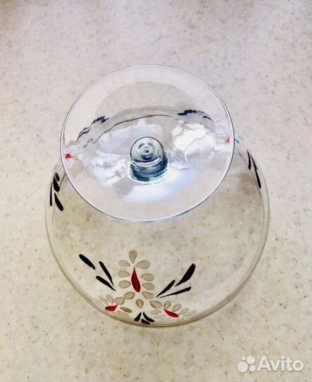 Ваза конфетница СССР винтаж Красный Май