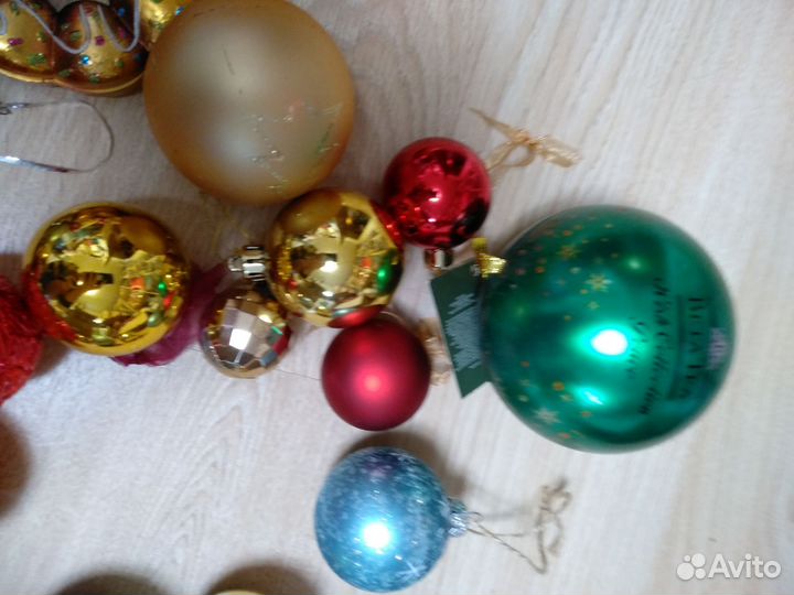 Новогодние украшения игрушки пакетом