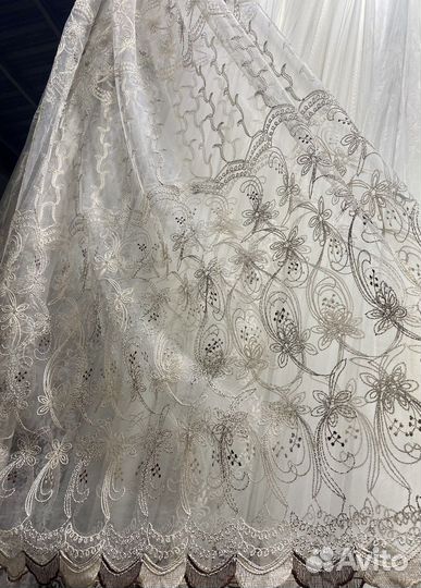 Тюль с вышивкой Турция, Корд