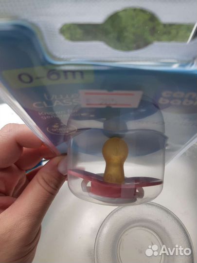 Пустышка canpol babies латекс 0-6 cherry