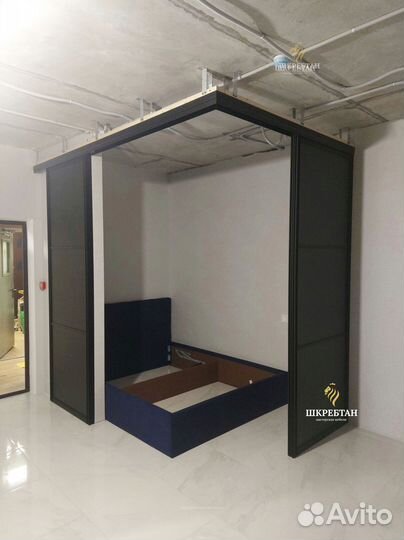 Перегородка стеклянная раздвижная