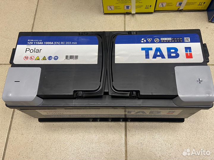 Аккумулятор тав Polar 110A/h 1000A