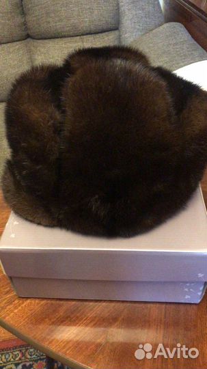 Мужская норковая шапка 59-60