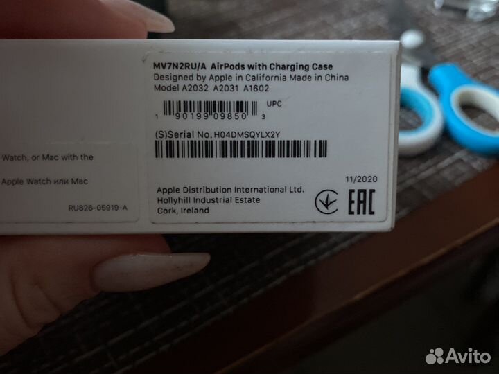 Наушники apple airpods 2 оригинал