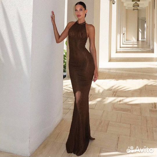 Пляжное платье длинное