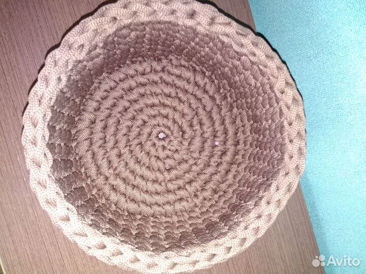 Вязанные корзиночки