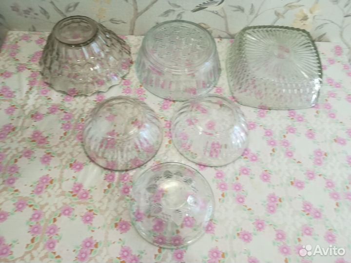 Салатник, конфетница. Толстое стекло. СССР