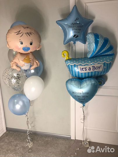 Воздушные шары на выписку, Гелиевые шары и шарики