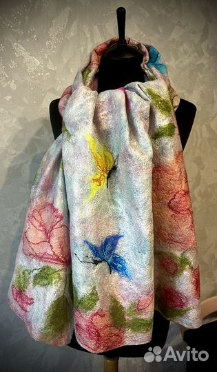 Палантин тонкая шерсть