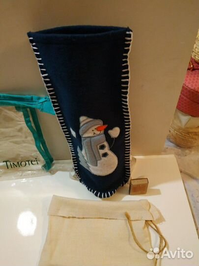 Подарочная упаковка, новогодний сапожок