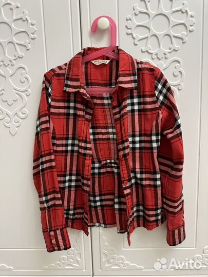 Рубашка в клетку для девочки